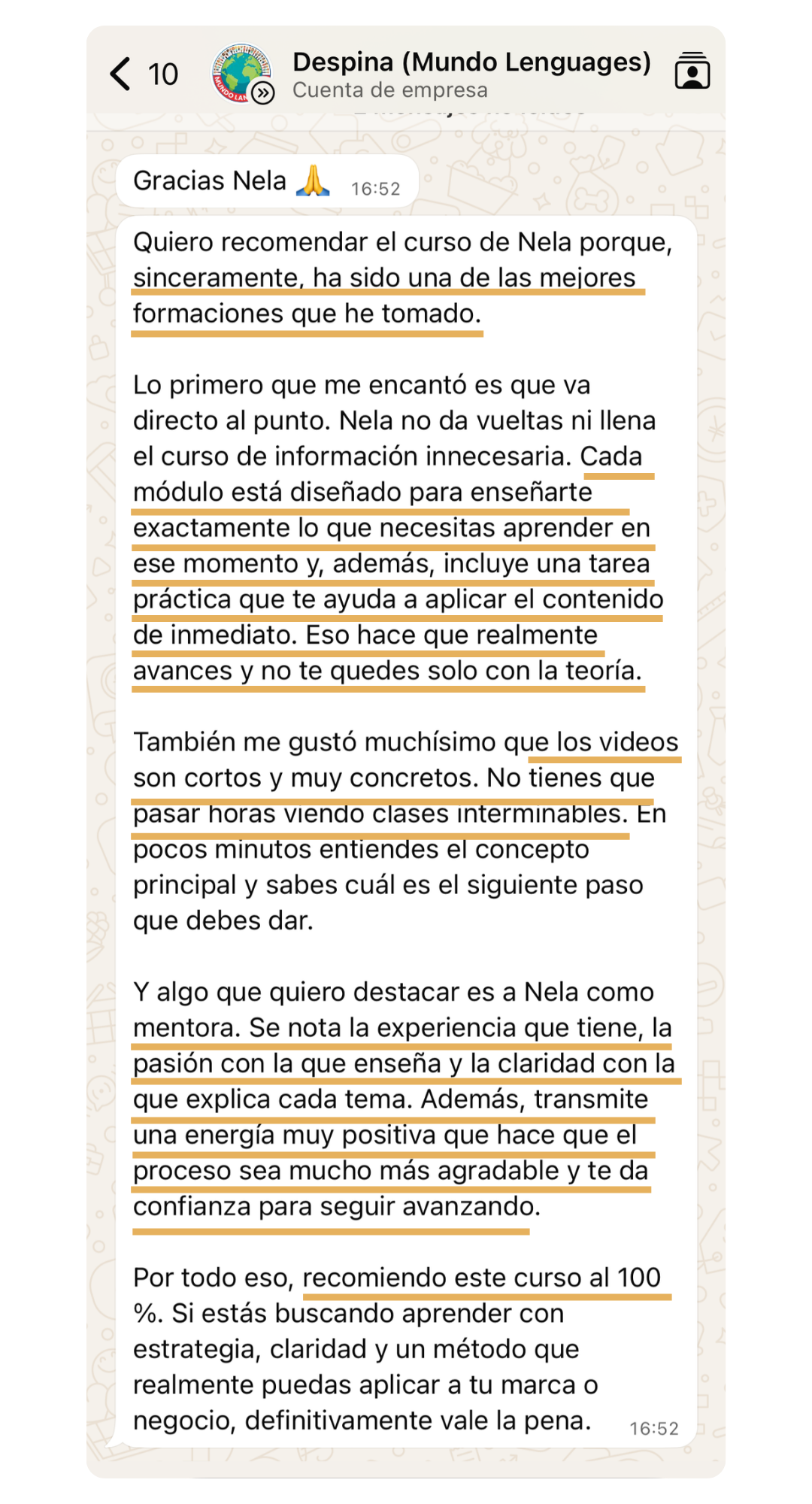 Testimonio — Despina Kozulcali
