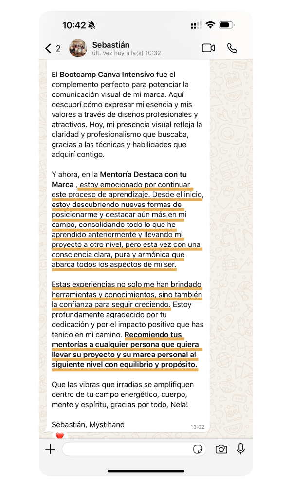 Testimonio — Sebastián