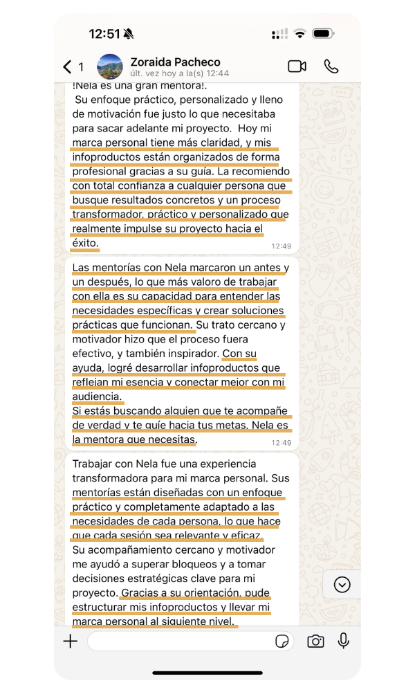 Testimonio — Zoraida Pacheco