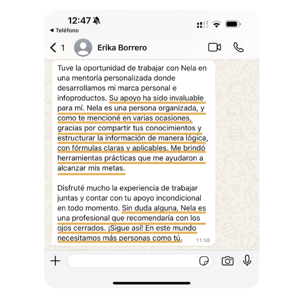 Testimonio — Erika Borrero